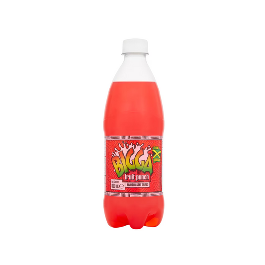 Bigga Fruit Punch Flavour Soft Drink, 600ml