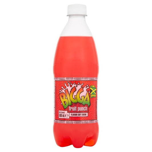 Bigga Fruit Punch Flavour Soft Drink, 600ml